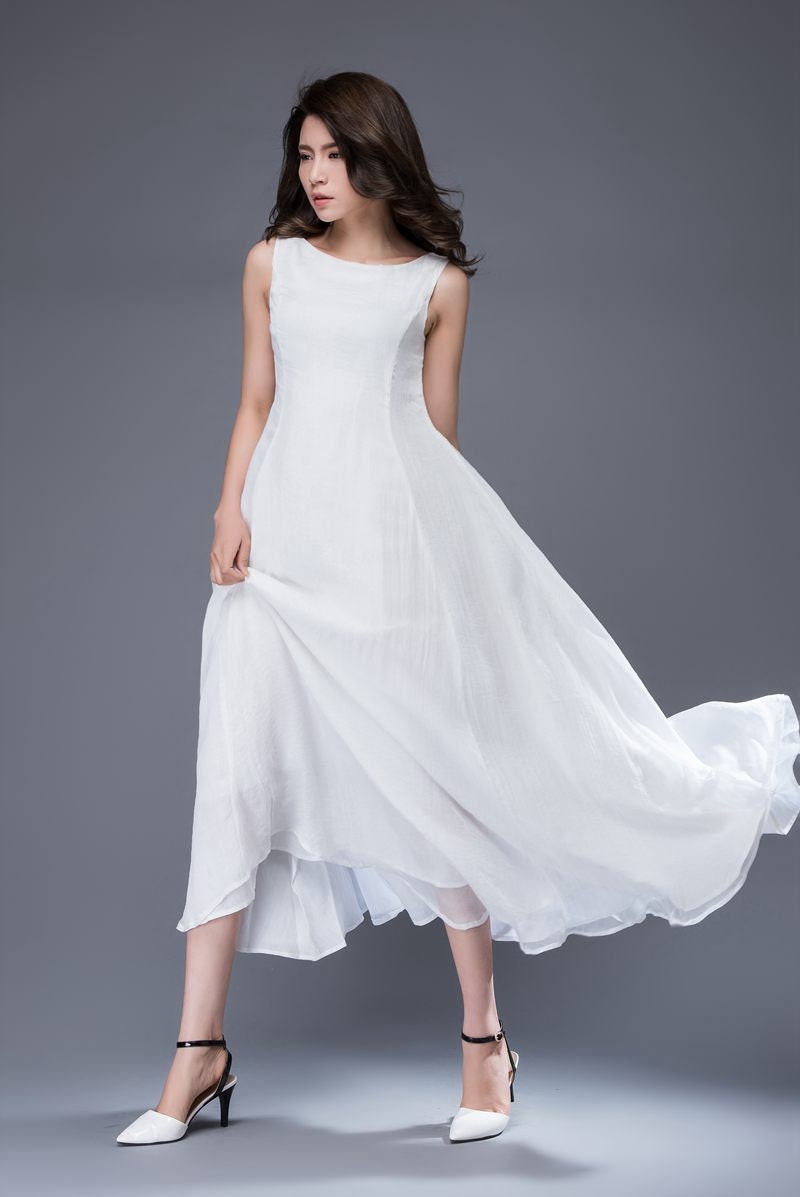 White Chiffon Dress